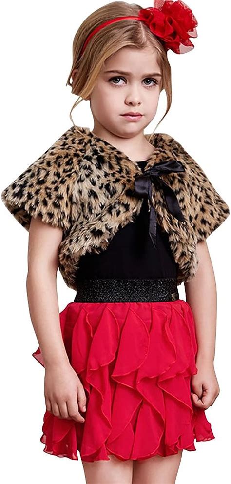 Candydoll Girls Sleeveless Bolero Leopard Shrug Clothing