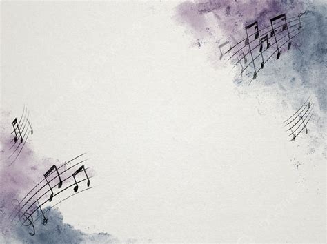 Original Layered Musical Note Staff Watercolor Background Music