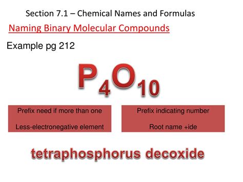 In p4 o10 , the terminal p−o bonds are formed by pπ−dπ back bonding. PPT - Chapter 7 - Chemical Formulas and Chemical Compounds ...