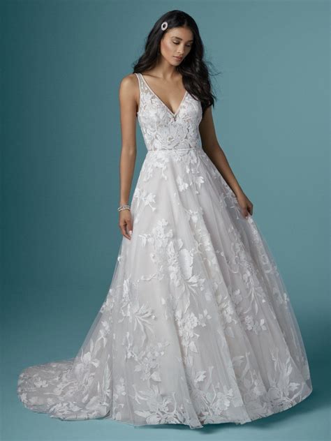 Find cheap wedding dresses under $100 dollars with different styles, high quality and fast shipping on milanoo.com. Sasha by Maggie Sottero lace A line wedding dress