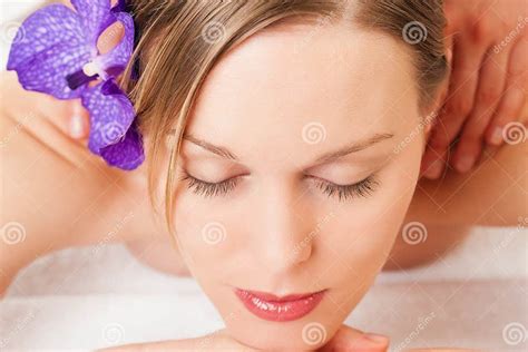 Wellness Girl Having Massage In Spa Stock Image Image Of Beautiful Massage 16716473