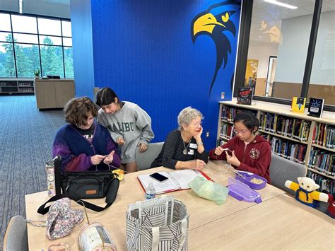 Knitting Club News Article Cougar Mountain Middle School