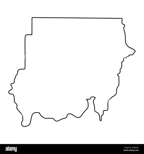Map Of Sudan Outline Silhouette Of Sudan Map Illustration Stock