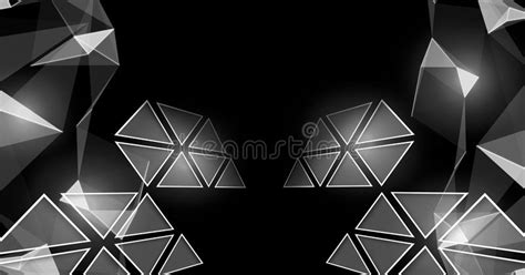 Triangle Polygons Glowing In Darkness Stock Illustration Illustration
