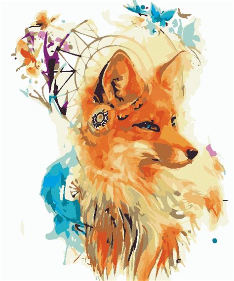 Fox Dream Catcher Animals Paint By Number Painting By Numbers