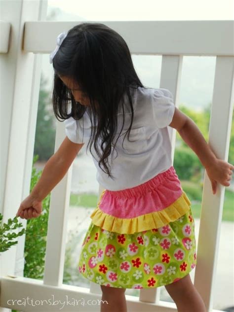 Tiny Ruffle Skirt For Girls Tutorial Creations By Kara