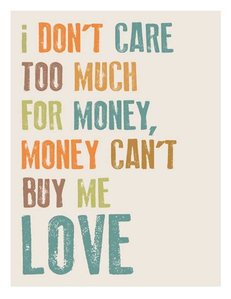 Money Cant Buy Me Love 8x10 Art Printreminds Me Of My Favorite Movie Cant Buy Me Love