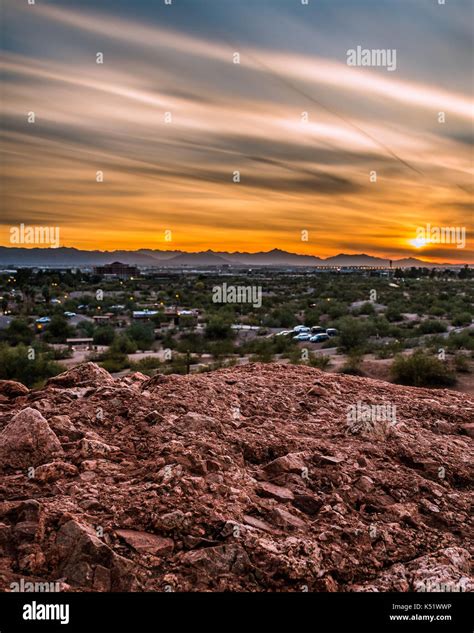 Phoenix Sunset Long Exposure Stock Photo Alamy
