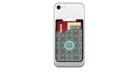 Custom Floral 2 In 1 Cell Phone Credit Card Holder And Screen Cleaner
