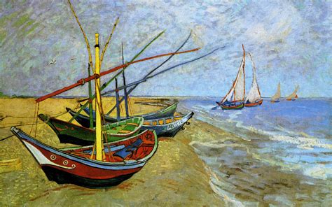 Painting Of Vincent Van Gogh Ships Wallpapers And Images Wallpapers