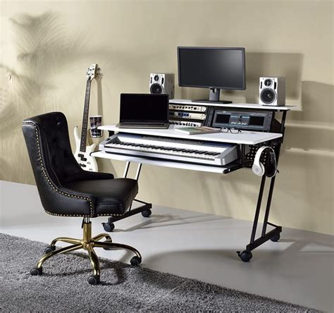 The potential of home recording equipment is huge and it's easy to transform a bedroom or spare room into your very own diy music. Suitor White Computer Desk 92902-92518 Acme Corporation Office Furniture | Recording studio desk ...