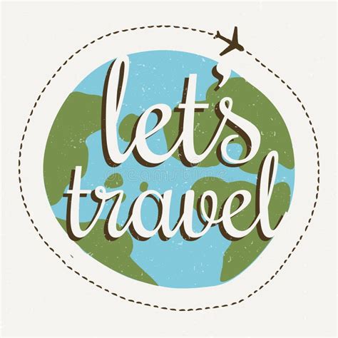 Lets Go Travel Stock Vector Illustration Of Layout Airplane 52710300
