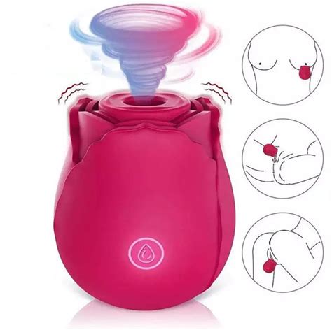 Rose Shape Vagina Sucking Nipple Sucker Oral Licking Clitoris Stimulation Powerful Vibrator For