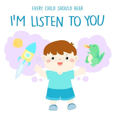 Every Child Should Hear I Pround Of You Stock Vector Illustration Of