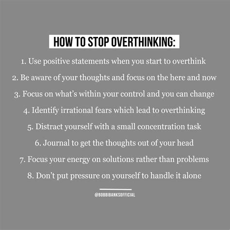 Tips To Stop Overthinking Overthinking Self Help Pain Scale
