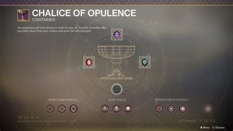 Destiny 2 How To Get Runes And Upgrade Your Chalice Of Opulence