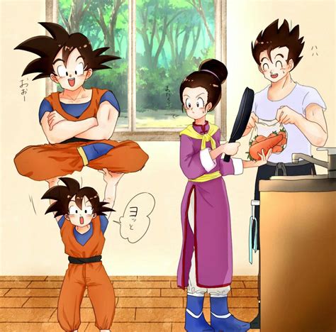 Goku Chichi Gohan And Goten♡ Anime Dragon Ball Super Anime Dragon Ball Dragon Ball Art