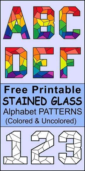 Stained Glass Lettering Patterns Free Printable Alphabet And Numbers