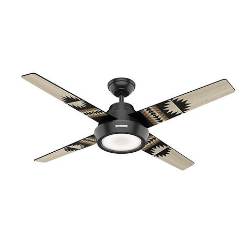 Modern decorative lighting energy saving remote ceiling fan with light and remote control. Hunter Pendleton 54 in. Integrated LED Indoor Matte Black ...