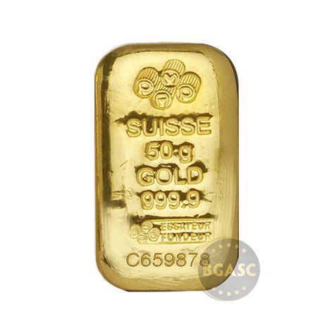 Buy 50 Gram Gold Bar Pamp Suisse Cast 9999 Fine 24kt W Assay