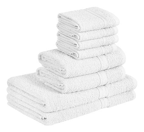 Beauty Threadz 100 Cotton 8 Piece Towel Set White 2 Bath Towels 2
