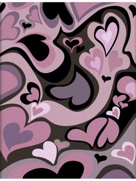 Y2k Pink Hearts Metal Print For Sale By Sabrinamerg Redbubble