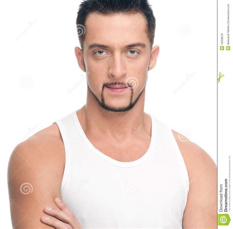 Young Handsome Man Face Stock Photo Image Of Feeling 18458576