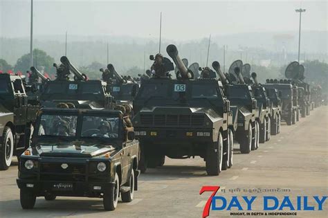 Myanmars Armed Forces Display Military Might At Parade In Naypyidaw