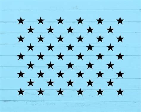 50 Stars Svg 50 Stars Dxf Files Us Flag 50 Stars Svg Usa Etsy