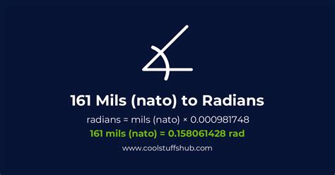Convert 161 Mils Nato To Radians 161 Mils Nato To Rad Conversion