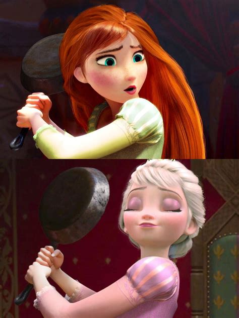 Anna And Elsa Rapunzel Style I Think Anna Looks Better Than Elsa
