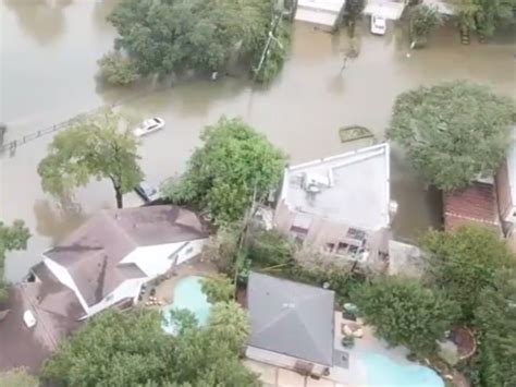 Flood Damage From Harvey Captured Across Houston In Drone Video