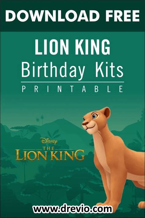 Free Printable Lion King Birthday Party Kits Templates To Build