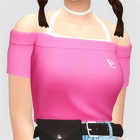 Unbalance Off Shoulder Top Female Screenshots The Sims 4 Create A