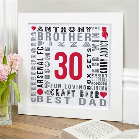 Celebrate his special day with the perfect 30th birthday gifts. 30th Birthday Gifts & Present Ideas For Men | Chatterbox Walls