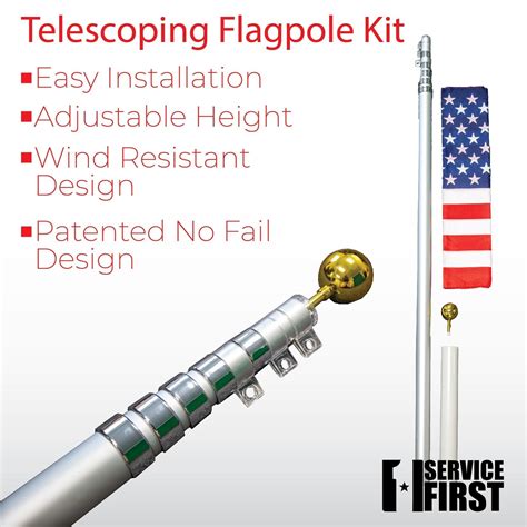 Easy Diy Old Glory Flagpole Kit Old Glory Telescoping Flagpole