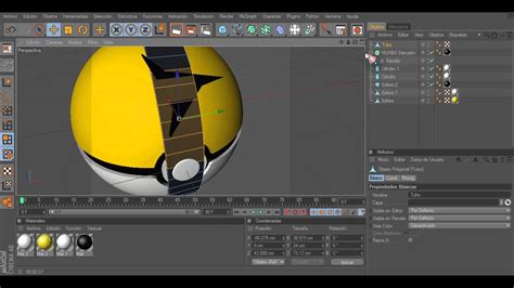 Yellow Ball Pokeball Created In Cinema 4d Youtube