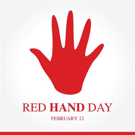 Red Hand Day Vector Illustration 5481774 Vector Art At Vecteezy