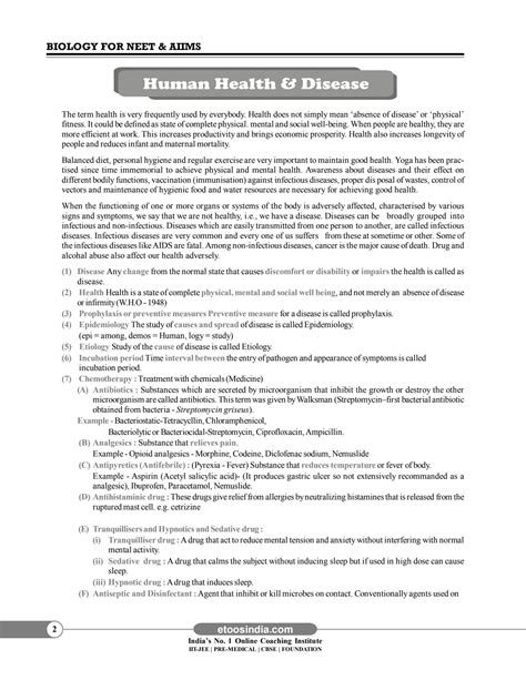 Solution Study Material For Human Health And Disease Studypool