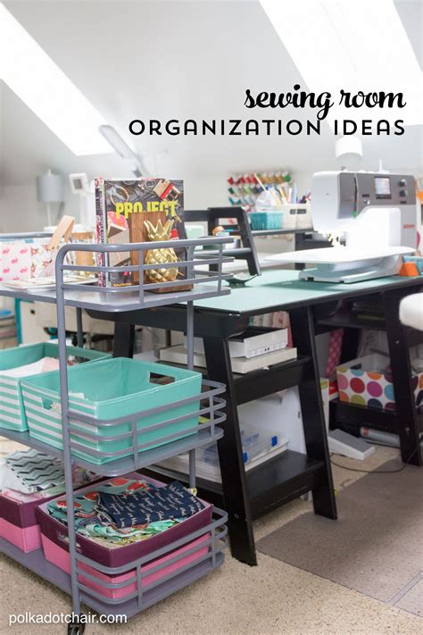 Office organization ideas from remodelaholic. Room Makeover Reveal: Sewing Room Ideas - The Polka Dot Chair