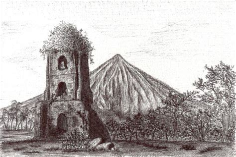 Mayon Volcano Cagsawa Ruins By Doodlingdoe On Deviantart