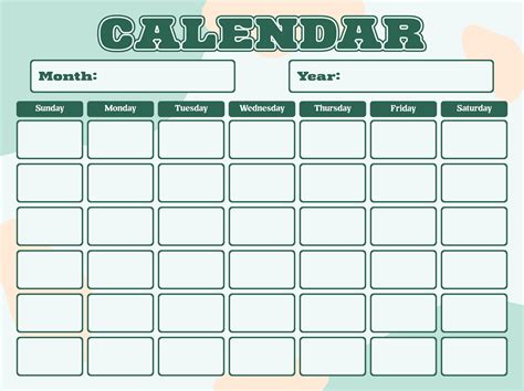 10 Best Printable Blank Monthly Calendar Template Printablee 15840