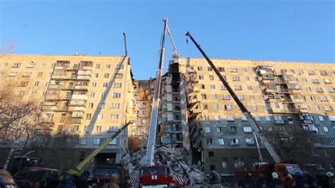 russian apartment building collapses abc news