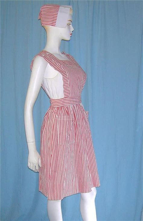 50s 60s Vintage Candy Striper Volunteer Uniform Nurse Dress Etsy