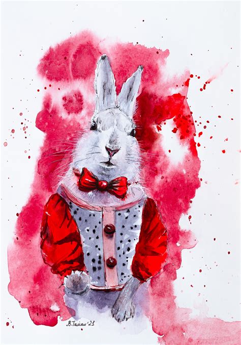Alice In Wonderland Paintings Rabbit