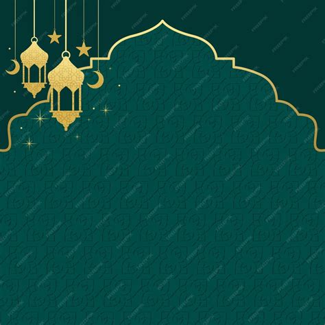 Исламский дизайн фона для векторного шаблона рамадана карима Премиум