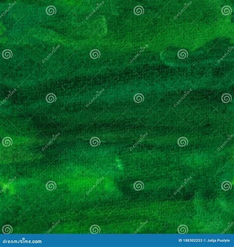 Watercolor Painted Background Green Color Stock Illustration