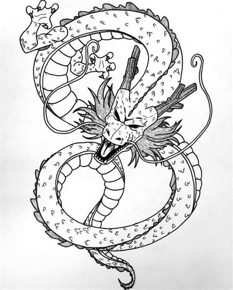 Shenron (神シェン龍ロン shenron, japanese pronunciation of shénlóng, lit. Shenron | DBZ Tattoo - LaWrence Art #Shenron #Dragonball # ...