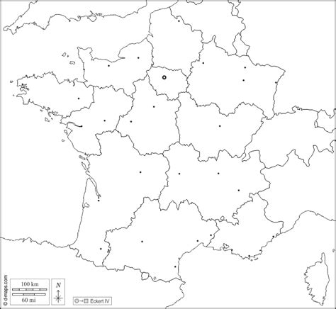Label the capital (mark it with a star) and one other major city (mark it with a dot). France free map, free blank map, free outline map, free base map boundaries, regions, main ...