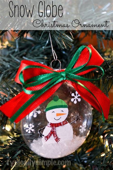 Snow Globe Christmas Ornament Christmas Tree Decorations Diy Diy